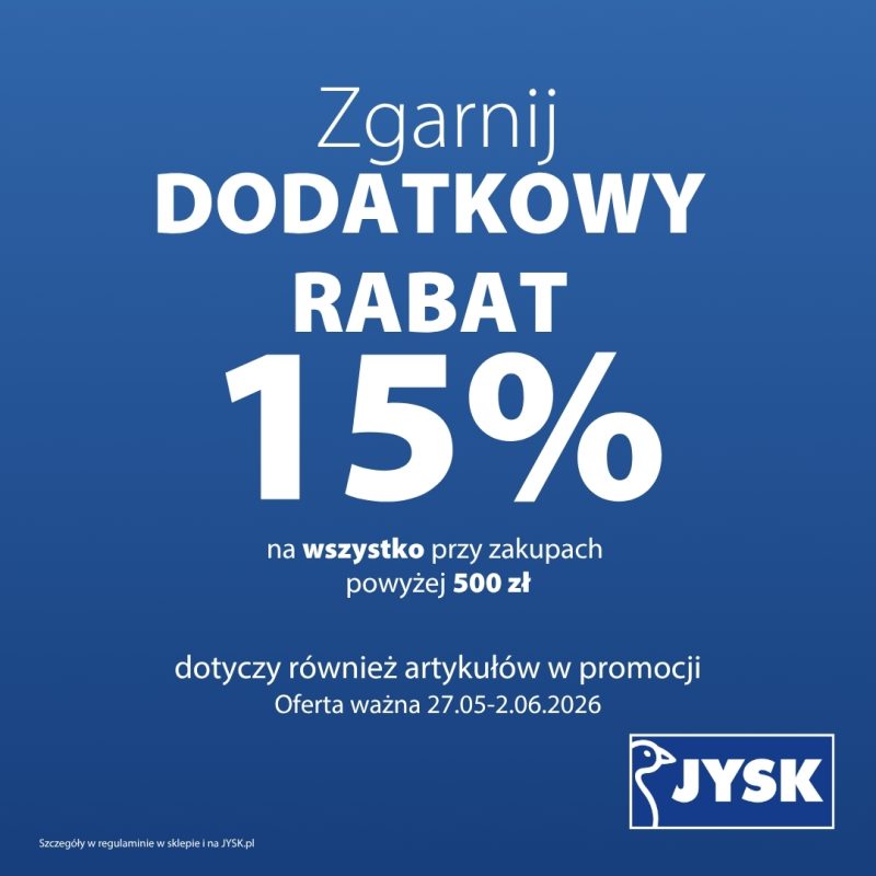 jysk dodatkowy rabat